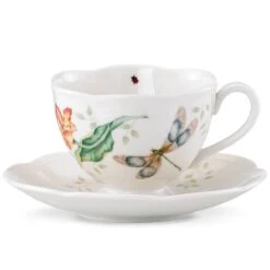 Lenox Butterfly Meadow Dragonfly Cup And Saucer