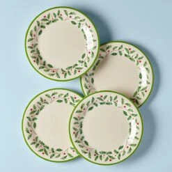 Lenox Holiday 4-Piece Melamine Dinner Plate Set