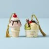 Lenox Forever Friends Ice Cream 2 Piece Ornament Set