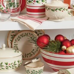 Lenox Holiday Handpaint Stripe Mixing Bowl 9 Lenox Holiday Handpaint Stripe Mixing Bowl -Lenox Shop 890773 w11