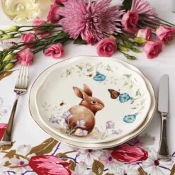 Lenox Butterfly Meadow Bunny 4-Piece Accent Plate Set -Lenox Shop 893457 w11