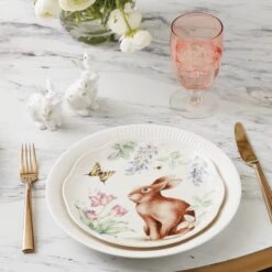 Lenox Butterfly Meadow Bunny 4-Piece Accent Plate Set -Lenox Shop 893465 w13