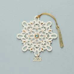 Lenox Shop 17 Lenox 2023 Annual Gemmed Snowflake Ornament
