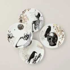 Lenox Vintage Gold Halloween Dessert Plates, Set Of 4