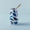 Lenox Blue Bay Leaf Stainless Steel Wine Tumbler & Straw 2 Lenox Blue Bay Leaf Stainless Steel Wine Tumbler & Straw -Lenox Shop 895731 LNP F23 PDP