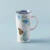Lenox Butterfly Meadow Blue Stainless Car Coffee Mug -Lenox Shop 895735 LNP F23 PDP